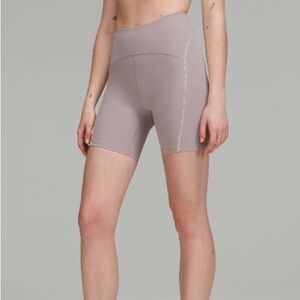 Lululemon Power Thru High Rise Short 6” Mauve Grey